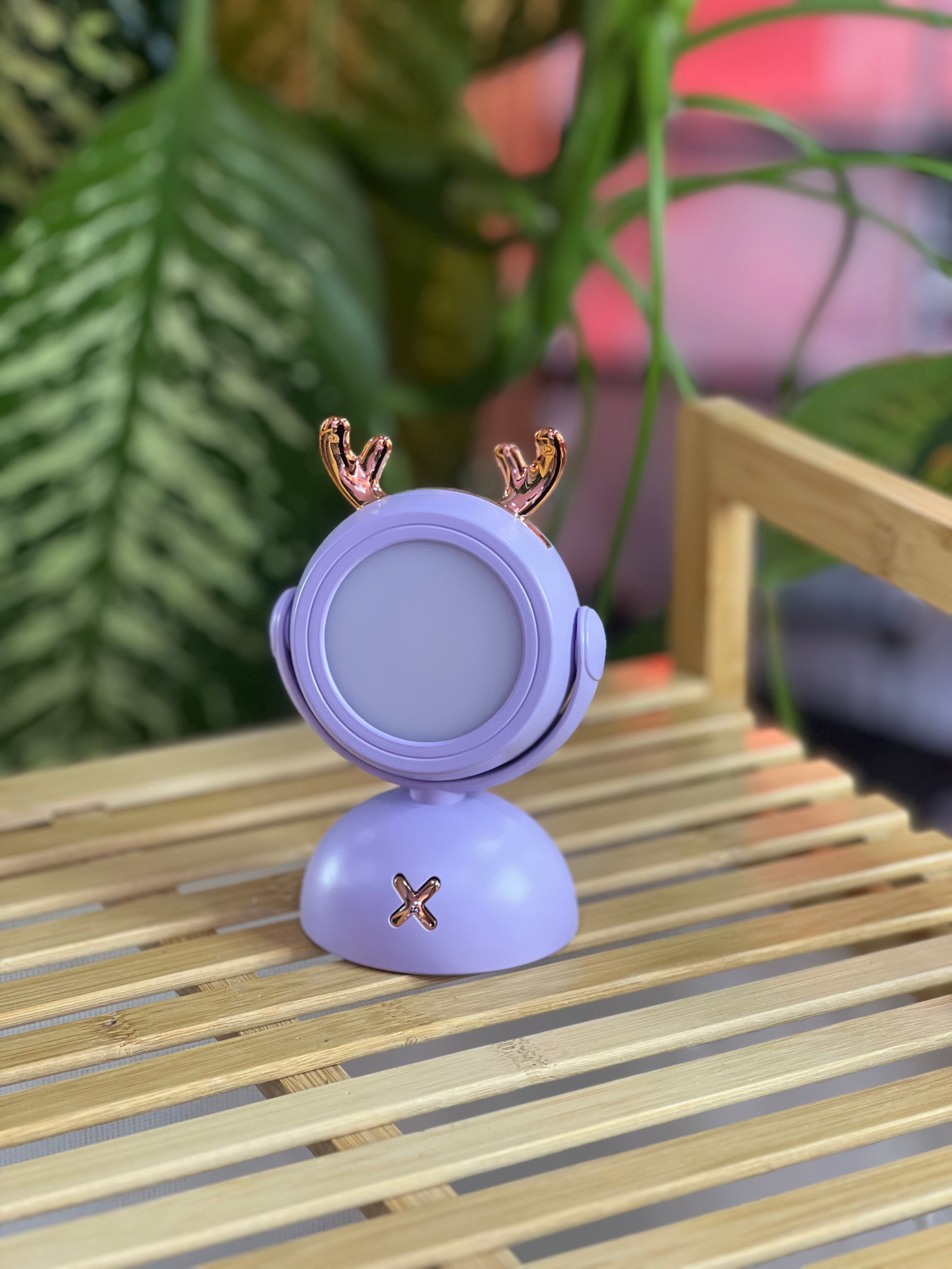 Moonval USB Rechargeable Mini Desk Lamp, Adjustable LED Night Light with Cute Animal Design