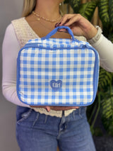 Moonval Double Layer Travel Toiletry Bag, Cosmetic Organizer with Carry Handle