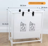 Moonval Rolling Laundry Hamper with Wheels, Removable Fabric Basket & Steel Frame