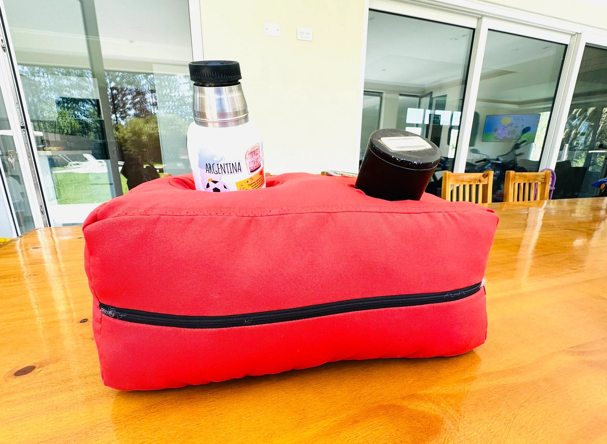 Moonval Mate Cushion Holder, Premium Portable Seat Cushion with Drink Holder for Mate & Outdoor Use