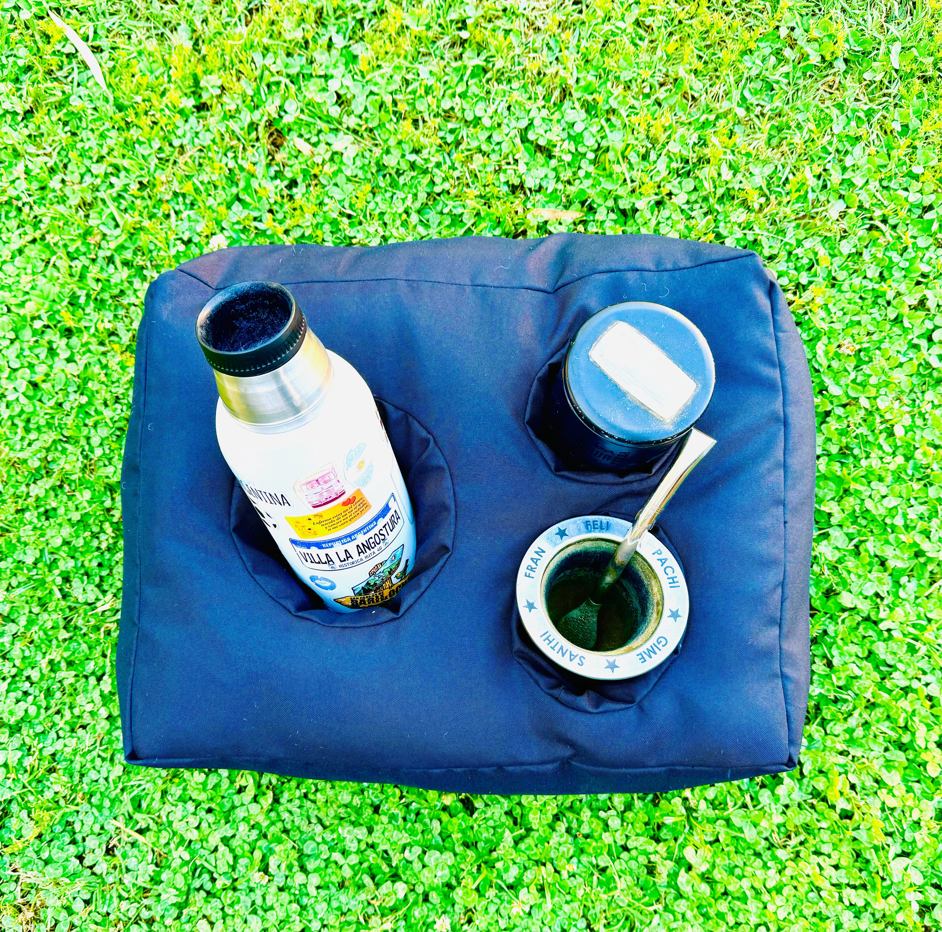 Moonval Mate Cushion Holder, Premium Portable Seat Cushion with Drink Holder for Mate & Outdoor Use