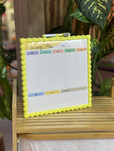 Moonval Double-Sided Dry Erase Weekly Planner Board with Marker, Reusable Desk Memo Board