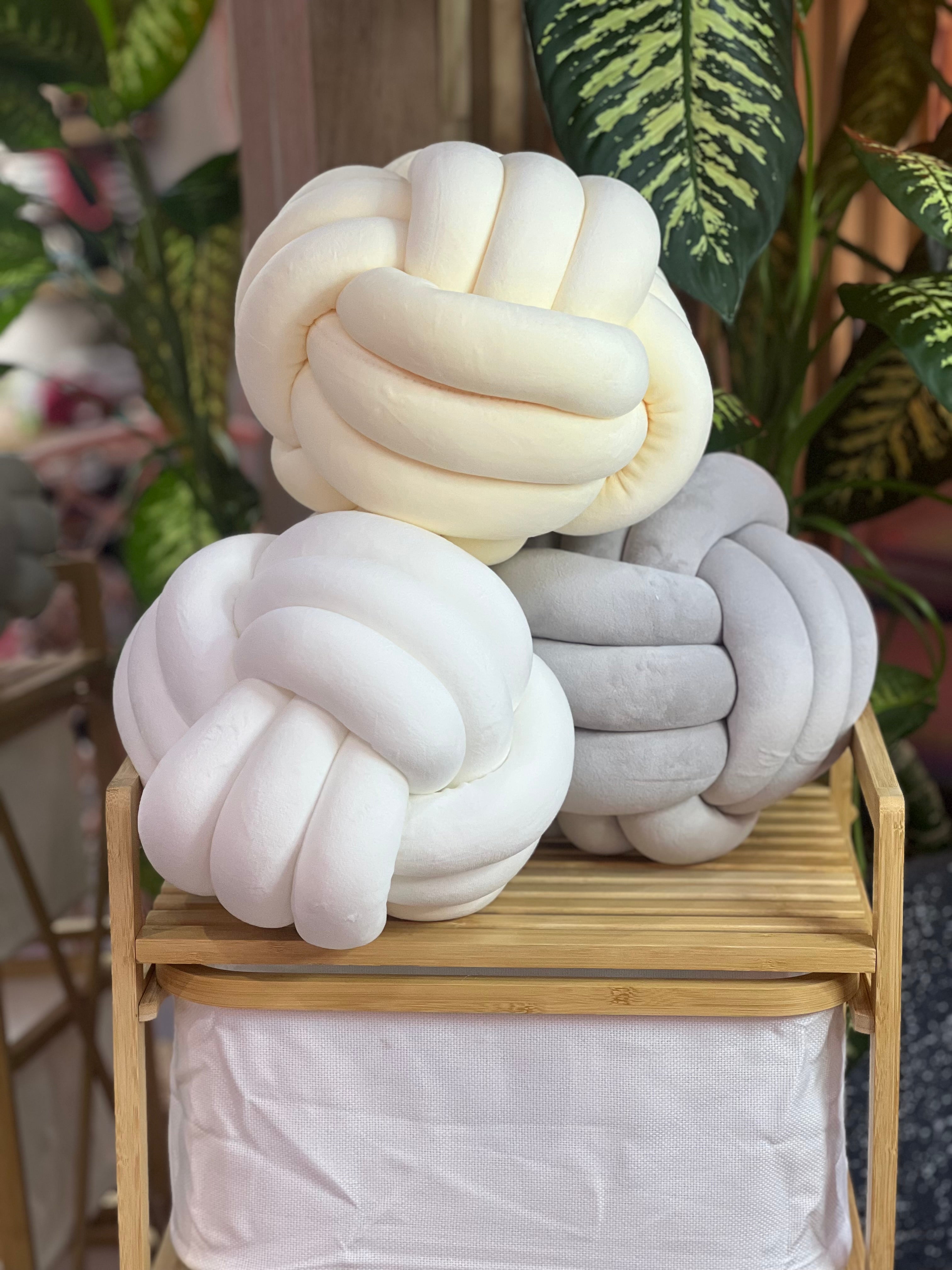 Moonval Knot Throw Pillow, Soft Plush Decorative Cushion for Sofa, Bed & Living Room