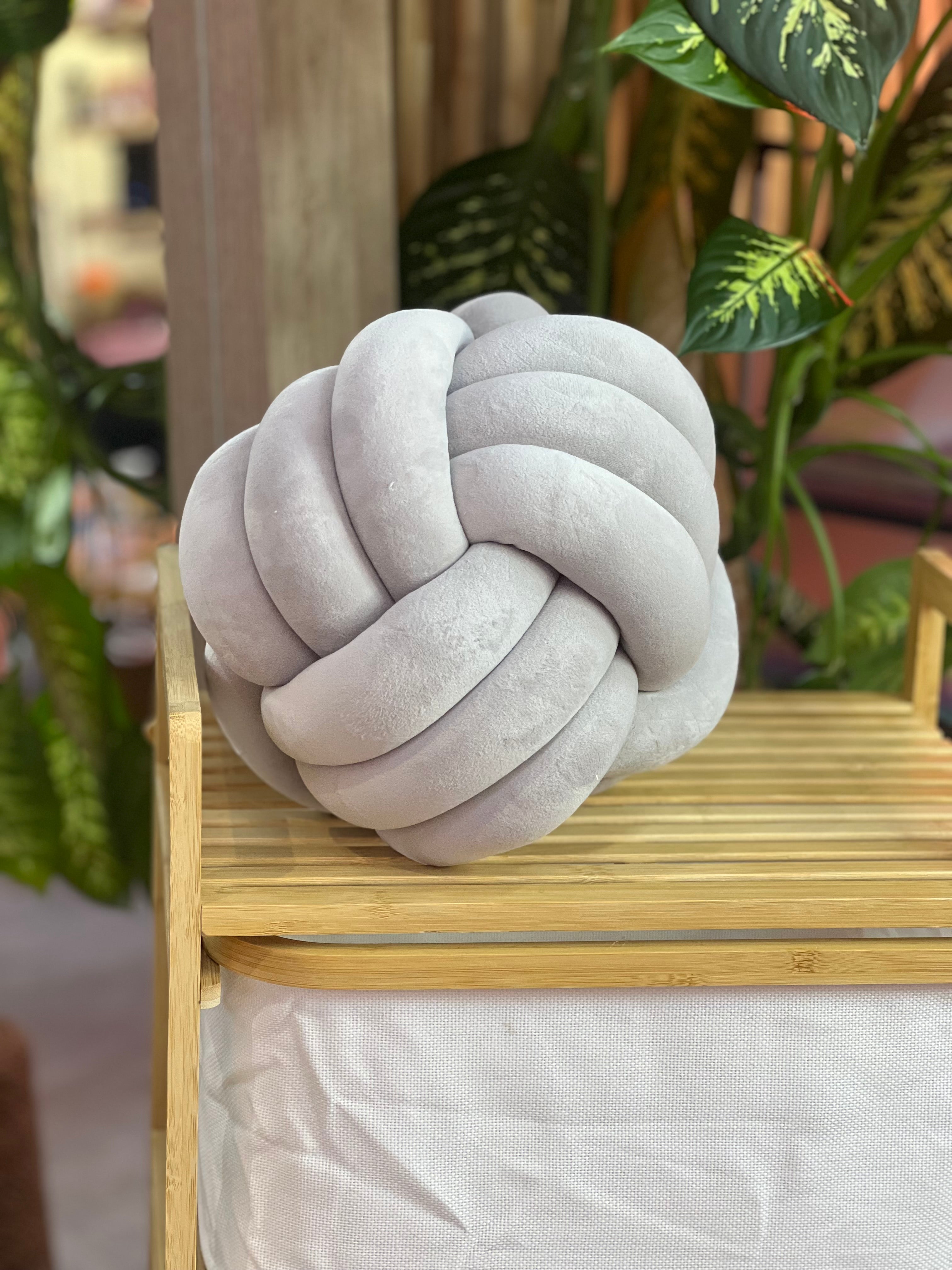 Moonval Knot Throw Pillow, Soft Plush Decorative Cushion for Sofa, Bed & Living Room