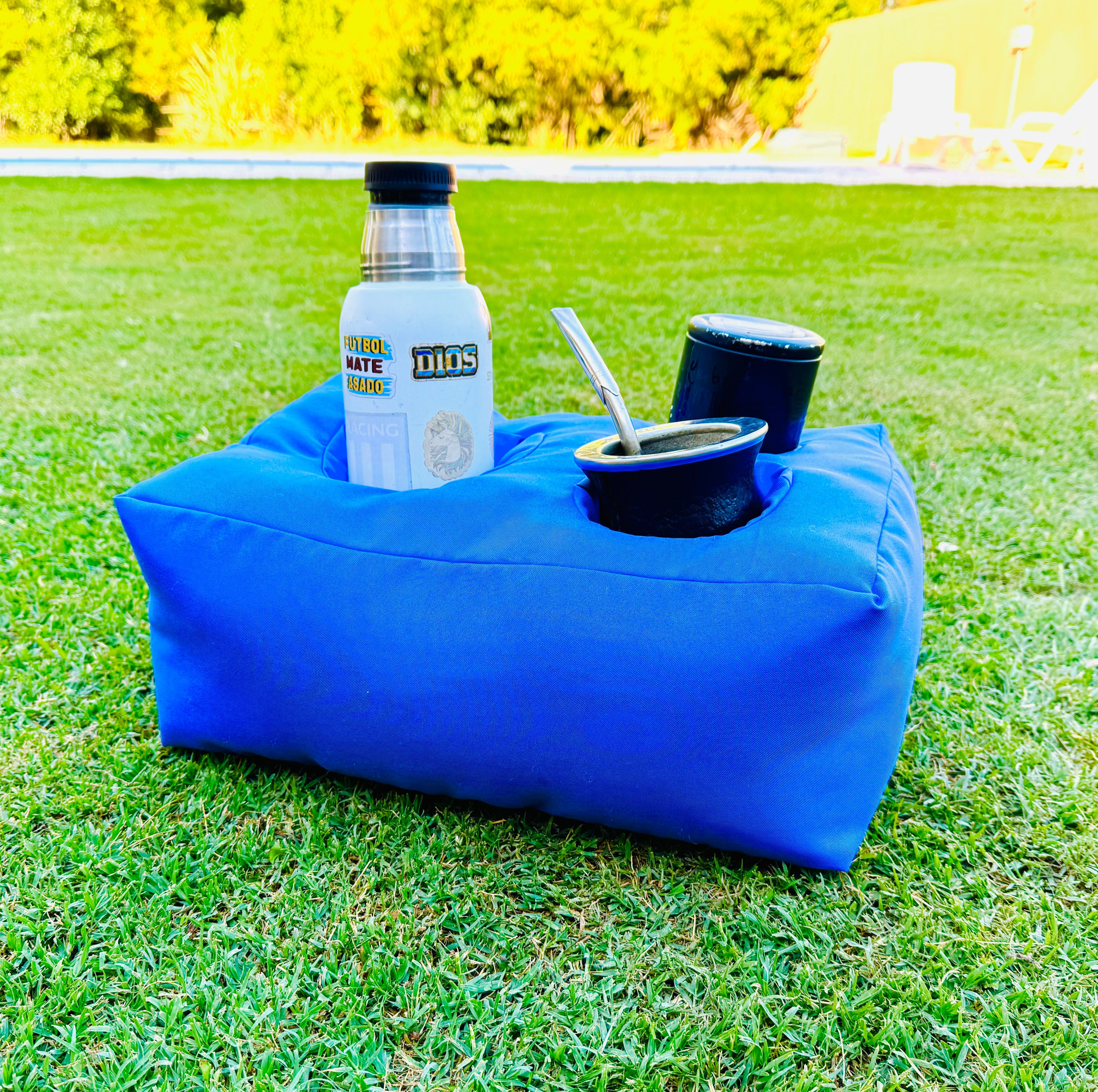 Moonval Mate Cushion Holder, Premium Portable Seat Cushion with Drink Holder for Mate & Outdoor Use