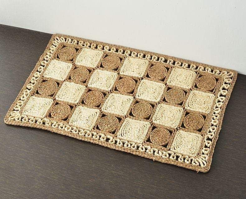 Moonval Natural Jute Entry Doormat, Handwoven Indoor Outdoor Welcome Rug 74 × 47 cm