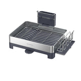 Moonval Full-Size Steel Dish Drying Rack, Premium Kitchen Dish Drainer with Utensil Holder