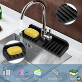 Moonval Sink Splash Guard Mat, Silicone Faucet Drip Catcher & Drying Pad for Kitchen & Bathroom
