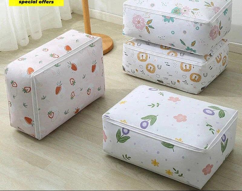 Moonval Large Dustproof Storage Bag, Foldable Blanket and Clothes Organizer with Zipper