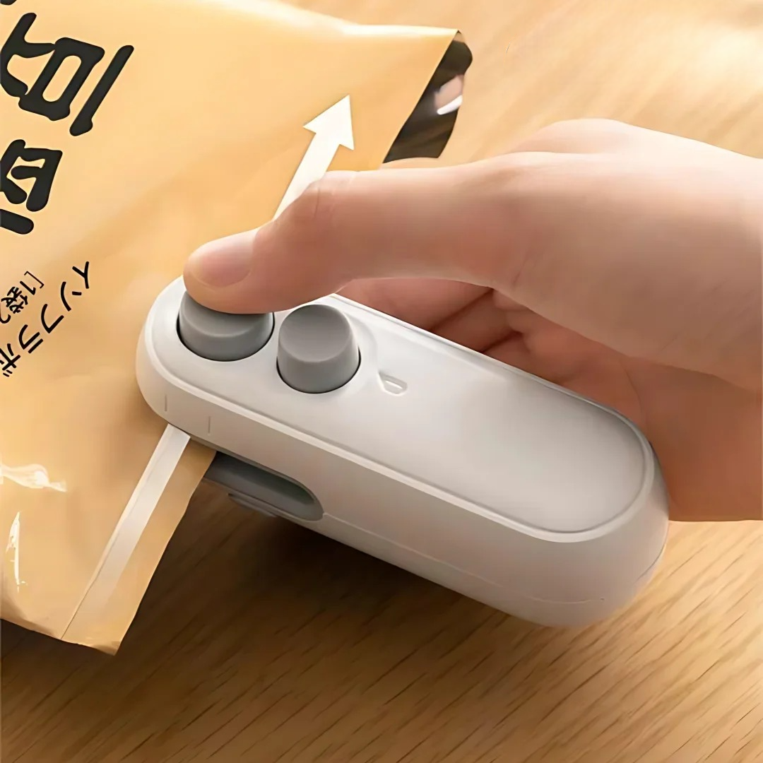 Moonval 2-in-1 Mini Bag Heat Sealer & Cutter, Rechargeable Food Storage Bag Sealing Tool