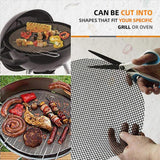 Moonval Non-Stick BBQ Grill Mesh Mat, Reusable Cut-to-Fit Grilling & Baking Liner