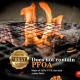 Moonval Non-Stick BBQ Grill Mesh Mat, Reusable Cut-to-Fit Grilling & Baking Liner