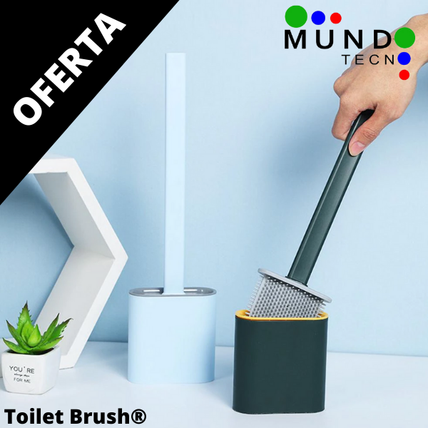 Moonval Silicone Toilet Brush, Wall-Mounted Minimalist Bathroom Cleaning Brush with Quick-Dry Holder