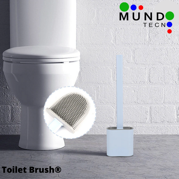 Moonval Silicone Toilet Brush, Wall-Mounted Minimalist Bathroom Cleaning Brush with Quick-Dry Holder