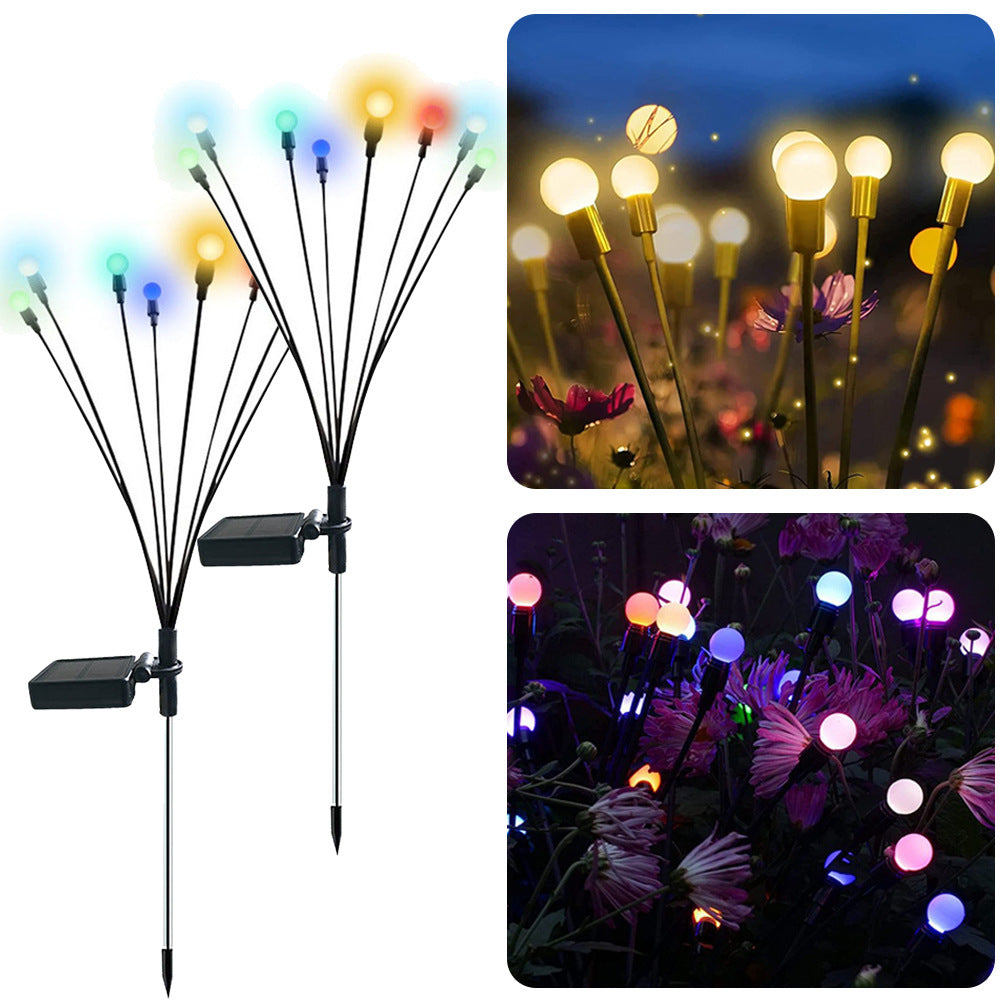 Moonval Solar Firefly Garden Lights, 2-Pack Waterproof Swaying LED Landscape Stakes