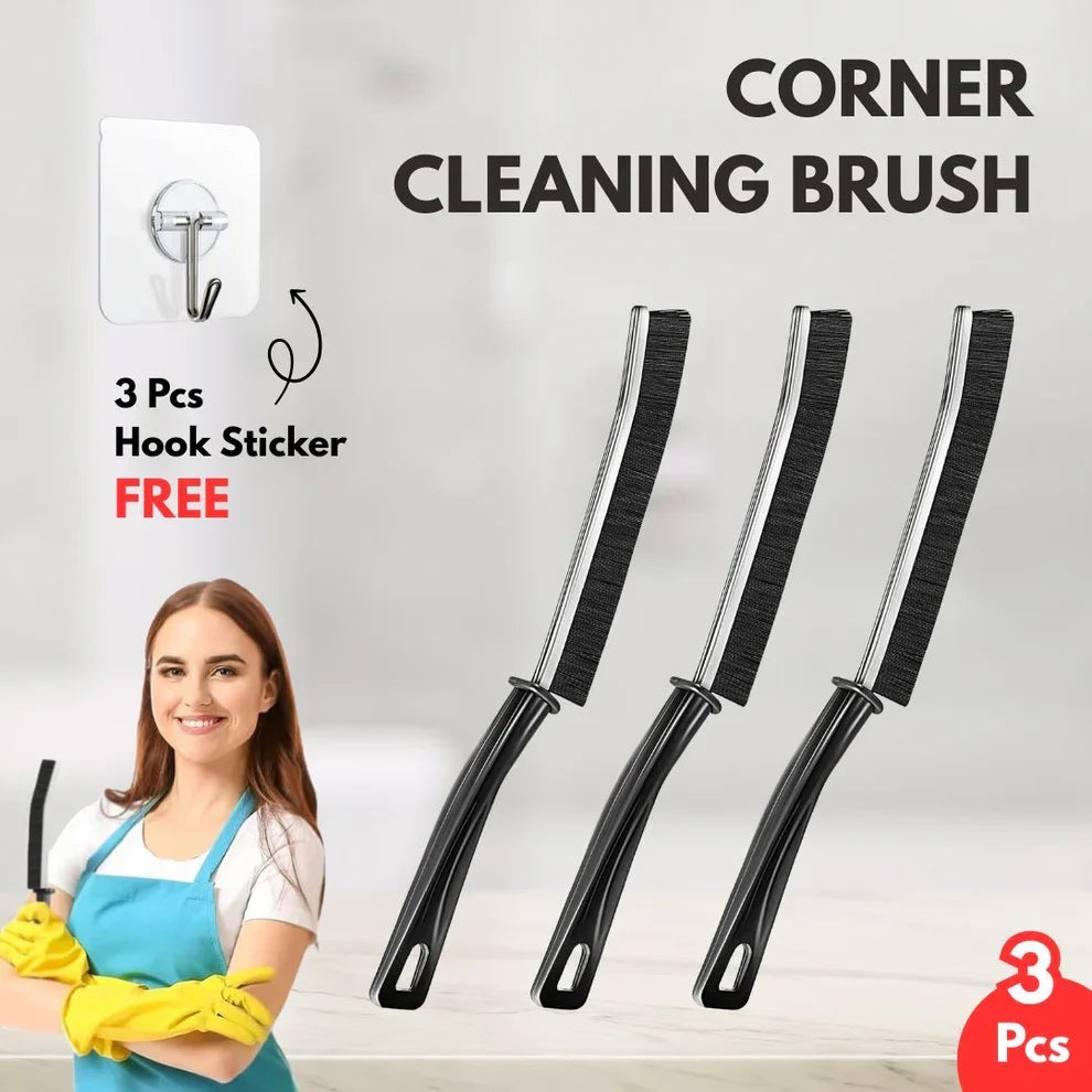 Moonval Hard-Bristle Gap Cleaning Brushes, Narrow Crevice Scrubbers with Hooks