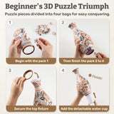 Moonval 3D Puzzle Vase, DIY Flower Vase Building Kit for Home Décor & Creative Display