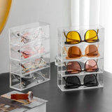 Moonval Acrylic Eyeglass Case, Clear Protective Storage Box for Glasses & Sunglasses