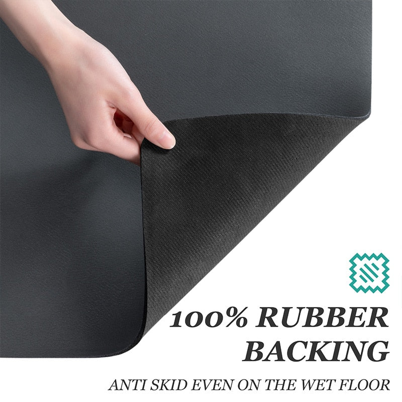 Moonval Super Absorbent Bath Mat, Quick-Dry Non-Slip Floor Rug for Bathroom, Kitchen & Entryway