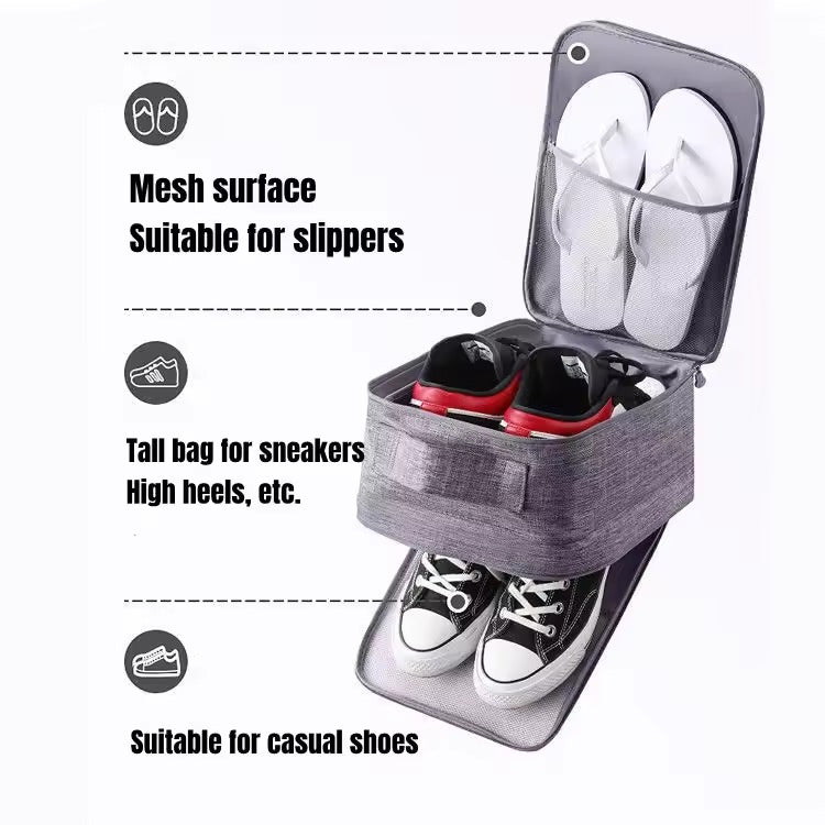 Moonval 3-in-1 Travel Shoe Storage Bag, Waterproof Organizer with Handle & Divider