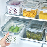 Moonval Refrigerator Storage Container, Airtight Produce Keeper for Fruits & Vegetables