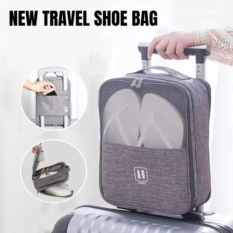 Moonval 3-in-1 Travel Shoe Storage Bag, Waterproof Organizer with Handle & Divider