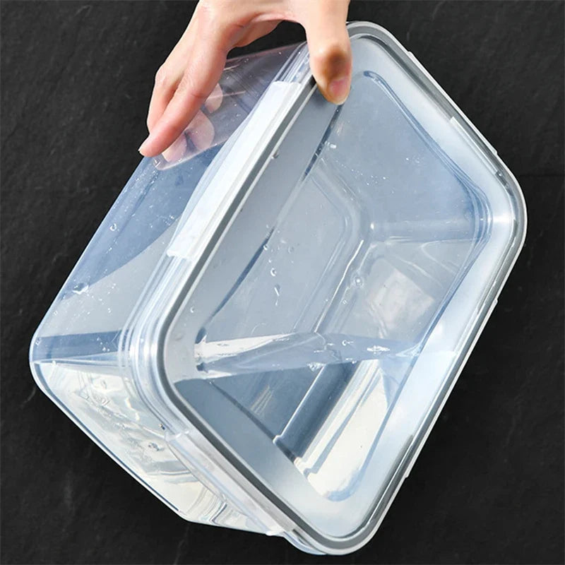 Moonval Refrigerator Storage Container, Airtight Produce Keeper for Fruits & Vegetables