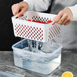 Moonval Refrigerator Storage Container, Airtight Produce Keeper for Fruits & Vegetables