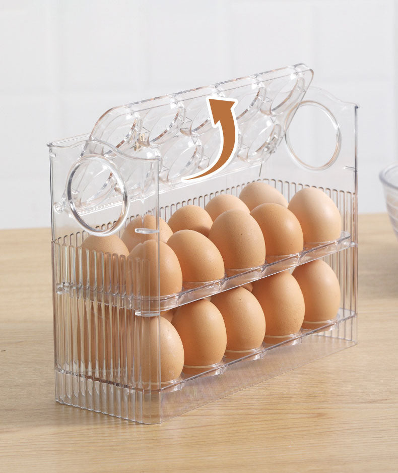 Moonval 3-Tier Egg Holder for Fridge, 30-Egg Stackable Refrigerator Storage Organizer