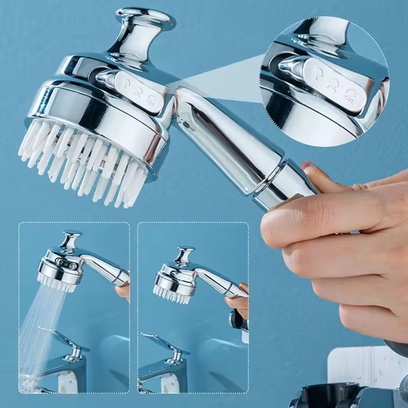 Moonval 3-in-1 Universal Water Tap, Faucet Sprayer Attachment with Shower & Jet Modes