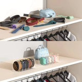 Moonval Premium Acrylic Belt Organizer, Clear Closet Storage Rack for Belts, Ties & Accessories