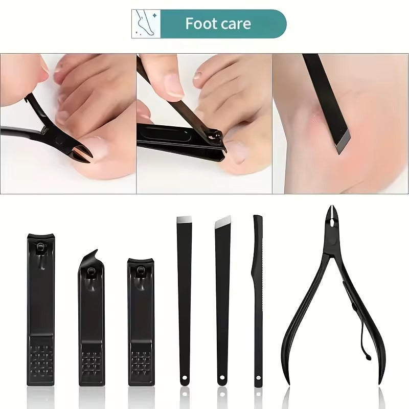 Moonval 23-Piece Manicure Set, Stainless Steel Nail Clippers & Grooming Kit with Travel Case