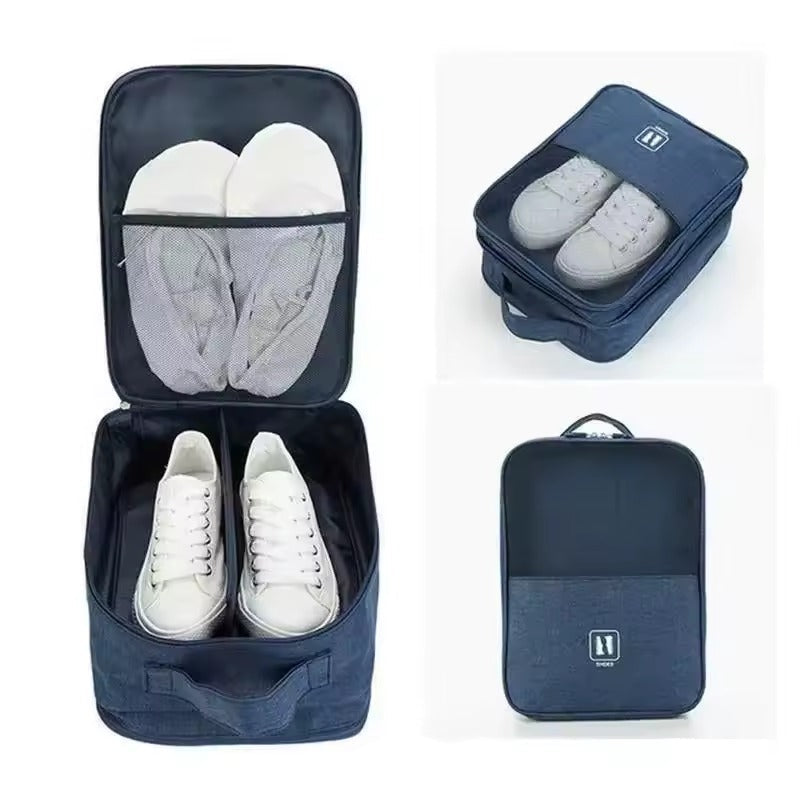 Moonval 3-in-1 Travel Shoe Storage Bag, Waterproof Organizer with Handle & Divider