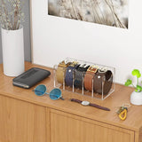 Moonval Premium Acrylic Belt Organizer, Clear Closet Storage Rack for Belts, Ties & Accessories