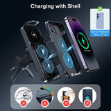 Moonval Expandable Rotating Car Phone Holder, 360° Dashboard Mount for Phones & Foldables