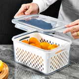 Moonval Refrigerator Storage Container, Airtight Produce Keeper for Fruits & Vegetables
