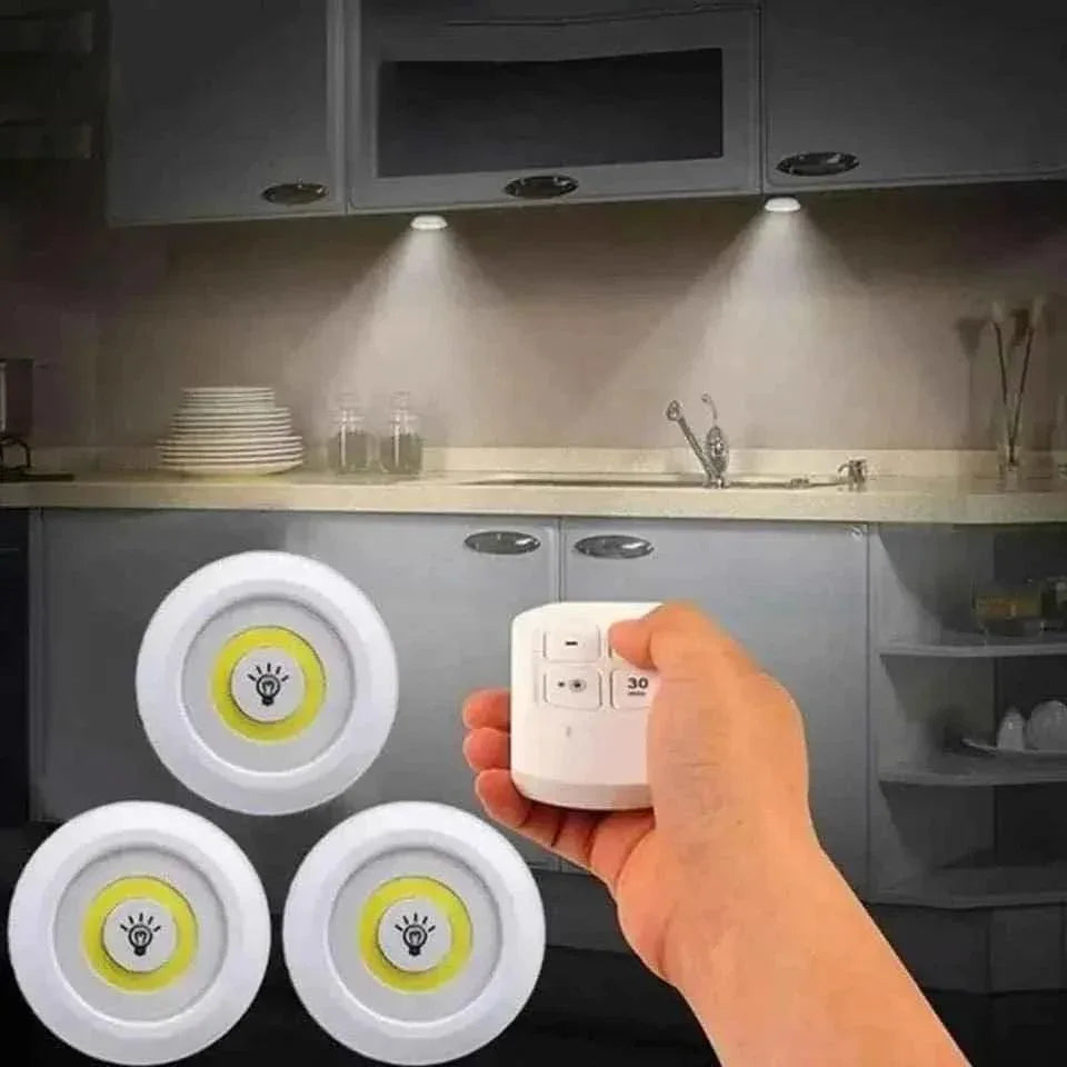 Moonval Wireless LED Night Lights, 3-Pack Ultra-Bright Stick-On Lights with Remote Control