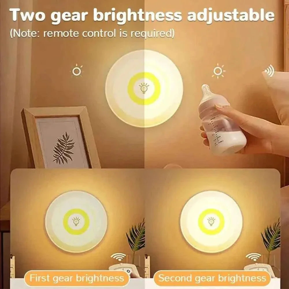 Moonval Wireless LED Night Lights, 3-Pack Ultra-Bright Stick-On Lights with Remote Control