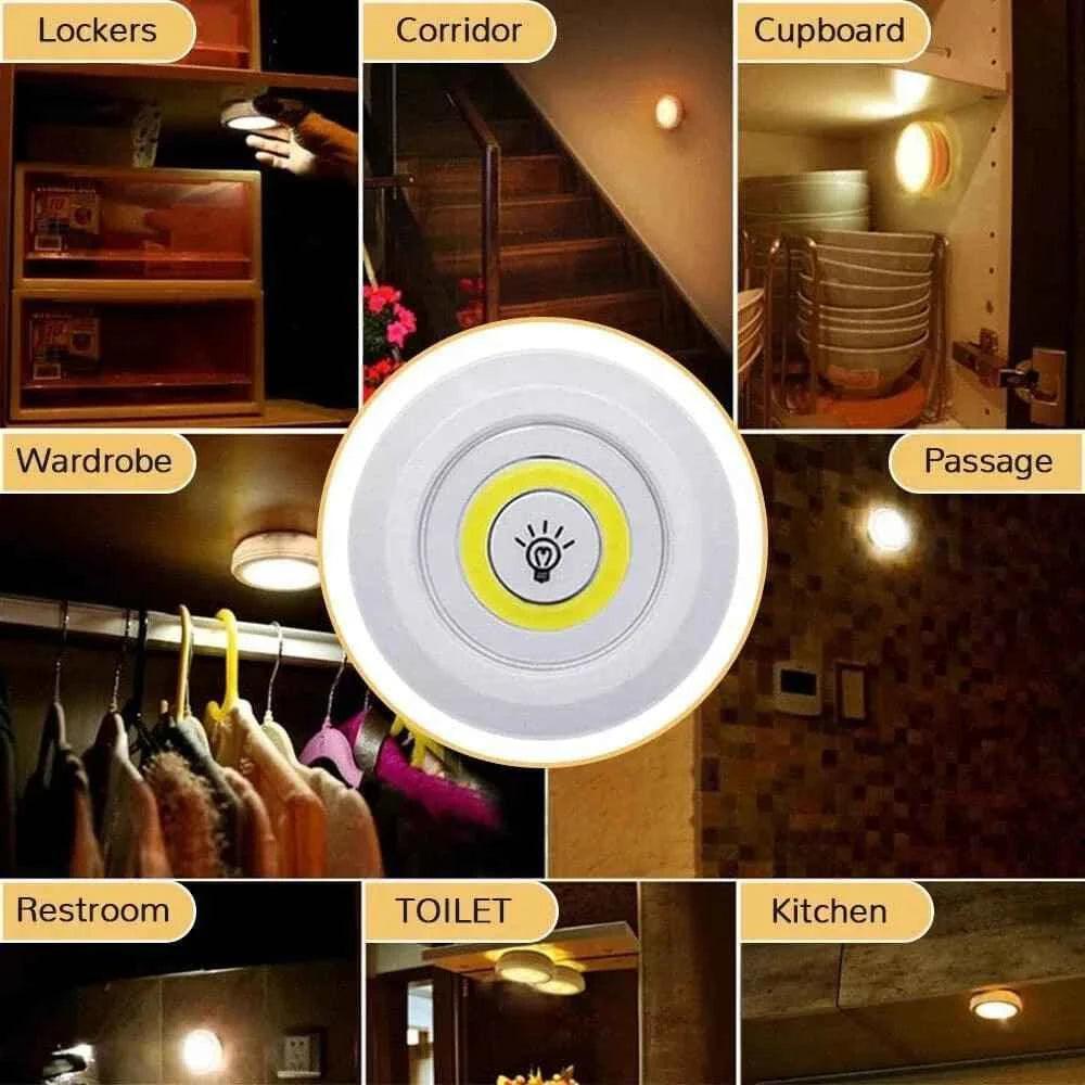 Moonval Wireless LED Night Lights, 3-Pack Ultra-Bright Stick-On Lights with Remote Control