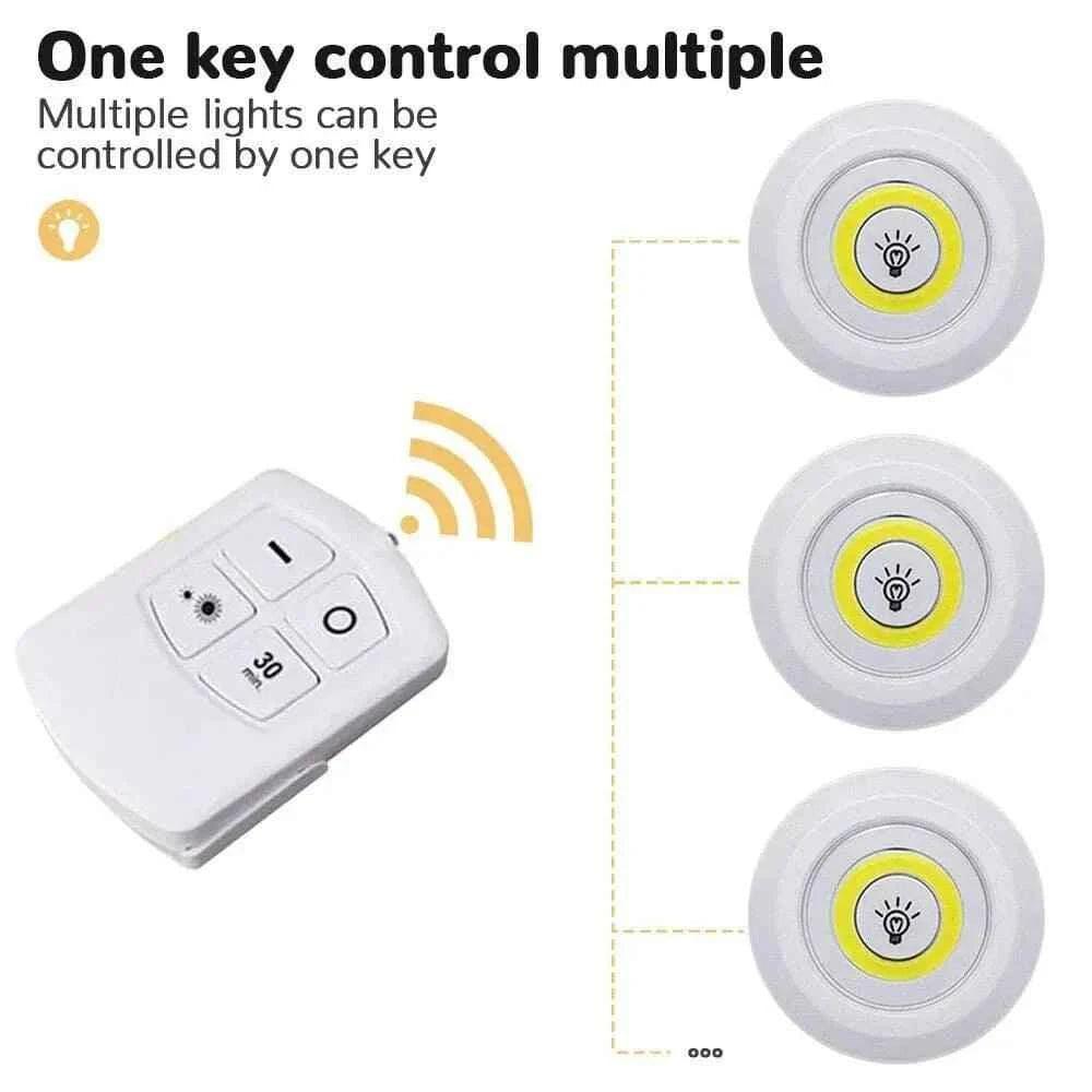 Moonval Wireless LED Night Lights, 3-Pack Ultra-Bright Stick-On Lights with Remote Control