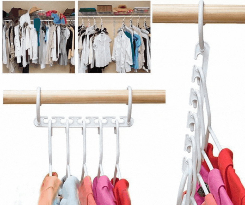Moonval Hanger Organizer, Space-Saving Closet Storage Rack Holds up to 100 Clothes Hangers