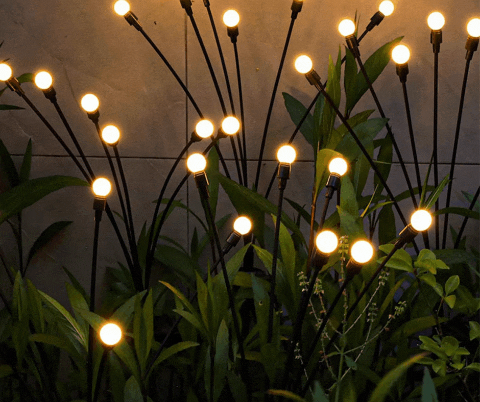 Moonval Solar Firefly Garden Lights, 2-Pack Waterproof Swaying LED Landscape Stakes