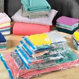 Moonval Extra Large Vacuum Storage Bags, Reusable Zip Lock Compression Bags for Clothes & Bedding