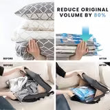 Moonval Extra Large Vacuum Storage Bags, Reusable Zip Lock Compression Bags for Clothes & Bedding