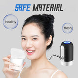 Moonval Automatic Water Dispenser, USB Rechargeable Electric Water Bottle Pump for Universal Gallon Bottles
