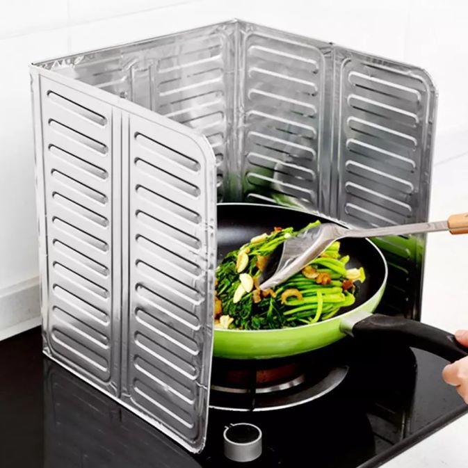 Moonval Foldable Stove Splash Guard Set, 2-Pack Oil Splatter Shield for Kitchen Cooking