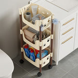 Moonval Bear Rolling Storage Cart, Multi-Tier Mobile Organizer for Nursery, Bedroom, Bathroom & Kitchen