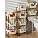 Moonval Bear Rolling Storage Cart, Multi-Tier Mobile Organizer for Nursery, Bedroom, Bathroom & Kitchen