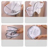 Moonval 2-Tier Hanging Mesh Drying Rack, Foldable Sweater Drying Net for Delicates