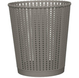 Moonval Knit-Style Waste Basket, Decorative Plastic Trash Can for Bathroom, Bedroom & Office